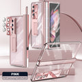 Sumoravibe - Applicabile A Samsung Zfold3 / Zfold4 Cerniera Piatta Pieghevole Custodia Per Cellulare Con Pellicola Galvanica