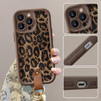 Sumoravibe - Custodia per iPhone con Stampa Leopardo e Laccetto