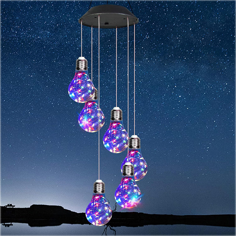 Sumoravibe - Campanelli Eolici con Lampadina LED Colorata ad Energia Solare