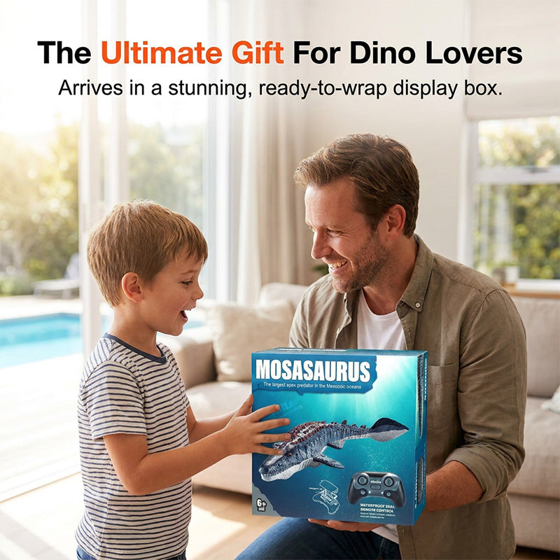 Sumoravibe - Giocattolo RC Mosasaurus Nuotante 2.4G con Spruzzi